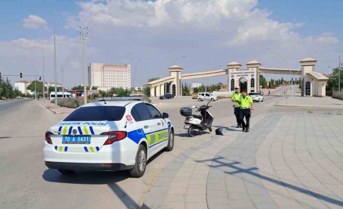 Karaman’da otomobille çarpışan motosikletin sürücüsü yaralandı