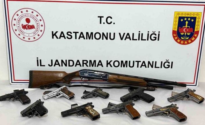 Kastamonu’da 10 adet silah ele geçirildi: 1 gözaltı