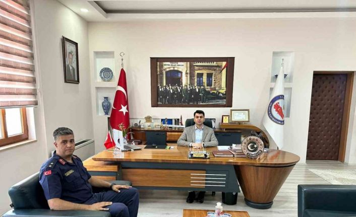 Kaymakam Bahar, yeni jandarma komutanını kabul etti