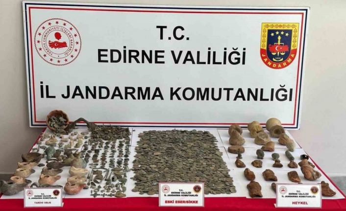 Keşan’da çok sayıda tarihi eser ele geçirildi