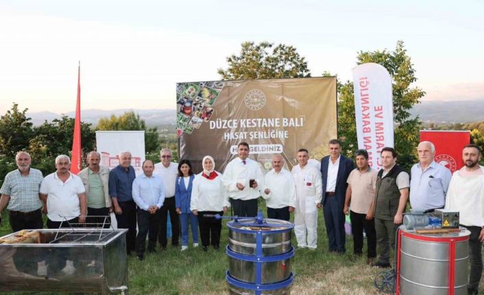 Kestane balı hasadı yapıldı