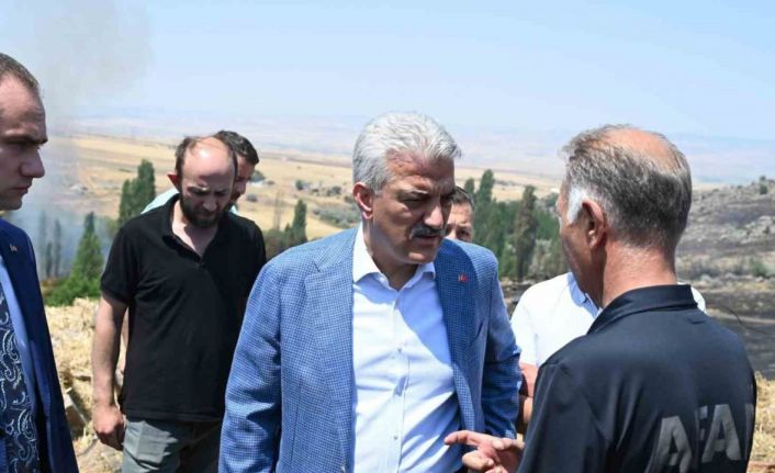 Kırıkkale Valisi Makas yangın bölgesinde incelemelerde bulundu