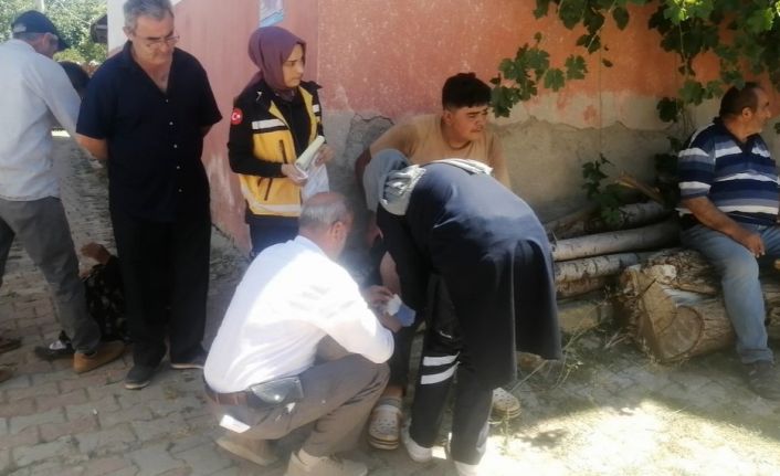 Komşusunun odunluğunun yanışını gören yaşlı kadın panikleyip baygınlık geçirdi