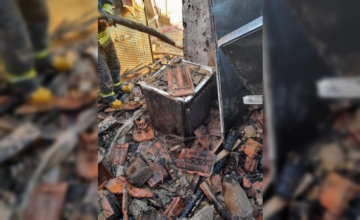 Kulu’da müstakil evin müştemilatında yangın