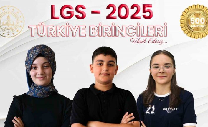 LGS’de Elazığ’dan 3 Türkiye birincisi