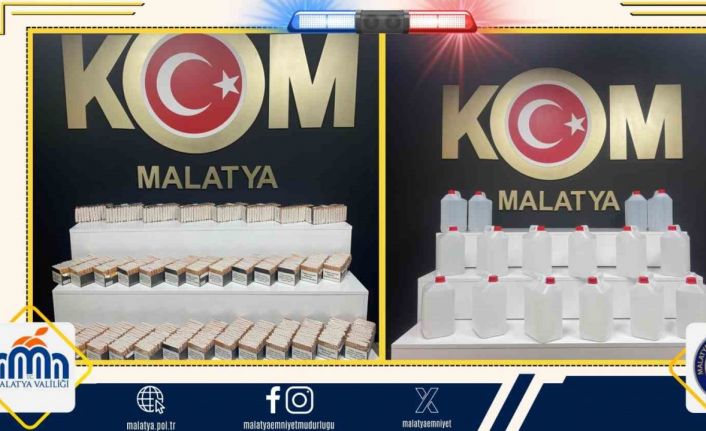 Malatya’da kaçak makaron ve etil alkol ele geçirildi