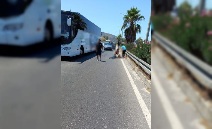 Milas’ta otobanda otobüsün çarptığı yaya hayatını kaybetti