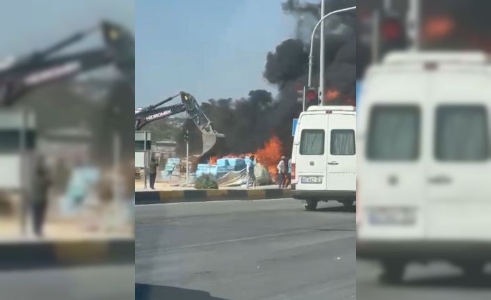 Nurdağı’ndaki rezerv alanda yangın