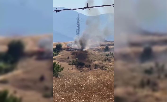 Ot yangını 2 dönüm alana zarar verdi