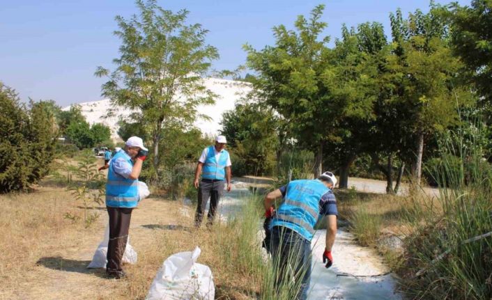 Pamukkale denetimli serbestlik yükümlüleri tarafından temizlendi