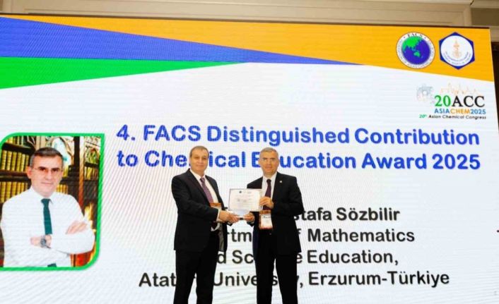 Prof. Dr. Sözbilir’e uluslararası kimya eğitim ödülü