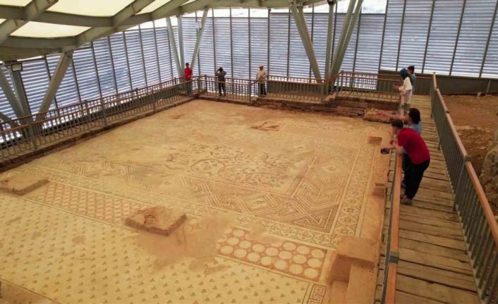 Restore edilen ’Cennet Bahçesi’ mozaiği ziyarete açıldı