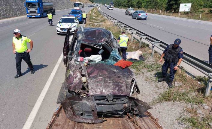 Samsun’da hafif ticari araç takla attı: 1 ölü, 3 yaralı