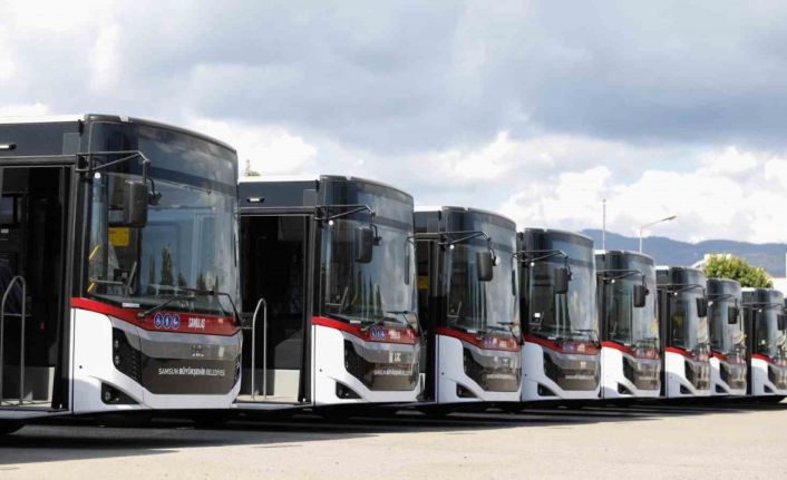 Samsun’un toplu taşıma filosuna 15 yeni otobüs