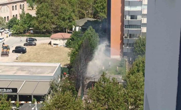 Şehrin merkezindeki alevler korku yaşattı