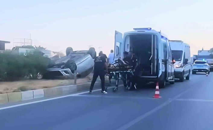 Söke’de otomobil takla attı: 3 yaralı