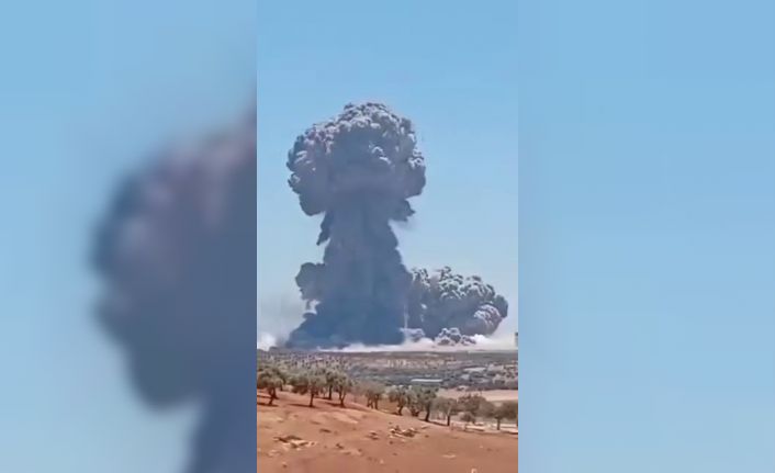 Suriye’de mühimmat deposunda yaşanan patlama Hatay’da hissedildi