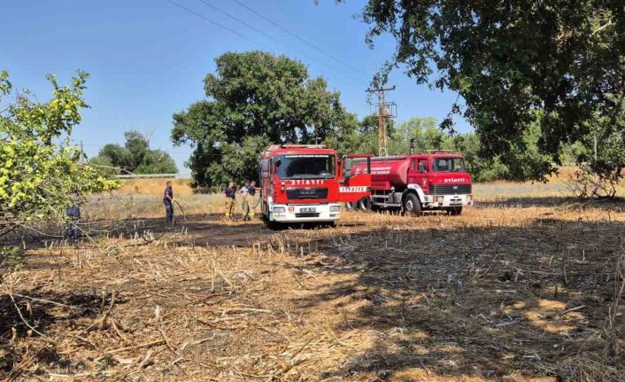Susurluk’ta iki farklı noktada çıkan yangına müdahale edildi