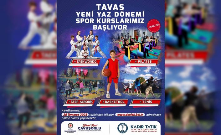 Tavas’ta yaz spor kursları başlıyor