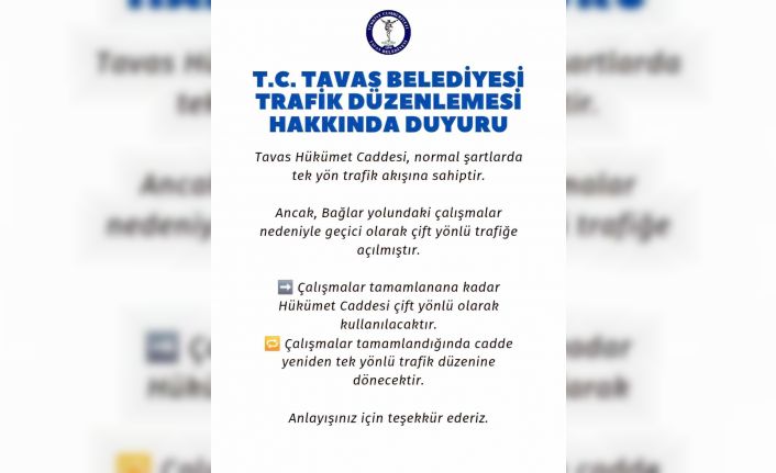 Tavas’ta yol çalışması dolayısıyla yol güzergahları değişti