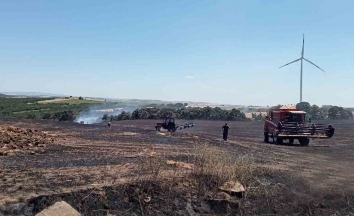 Tekirdağ’da 20 dönüm buğday ekili alan yandı