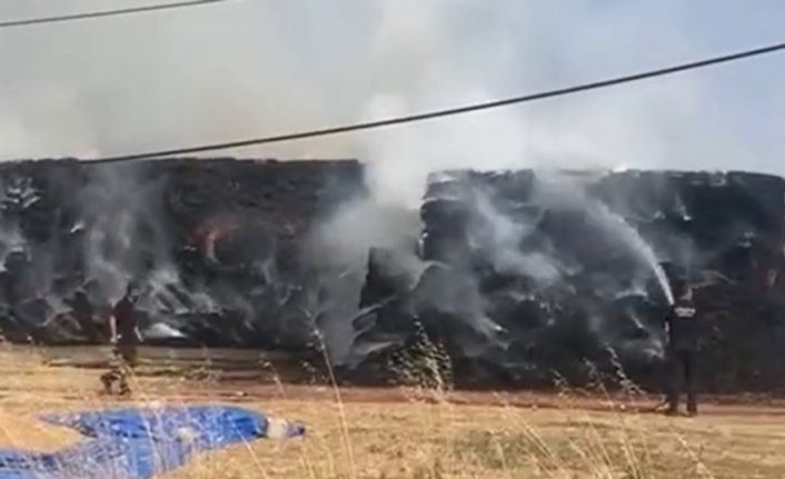 Tekirdağ’da bin 500 saman balyası kül oldu