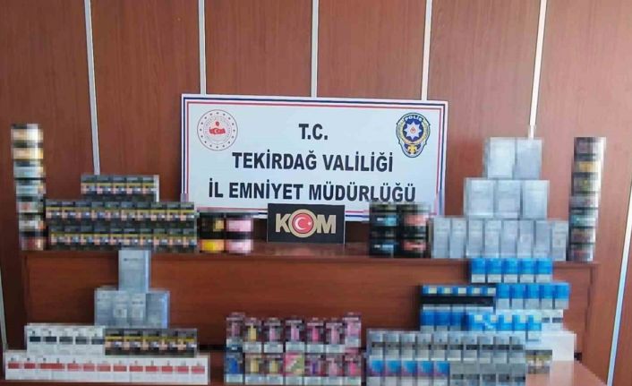 Tekirdağ’da kaçakçılık operasyonunda çok sayıda ürün ele geçirildi
