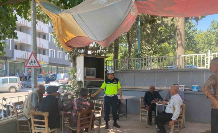 Trafik jandarmasından güvenli tarım eğitimi