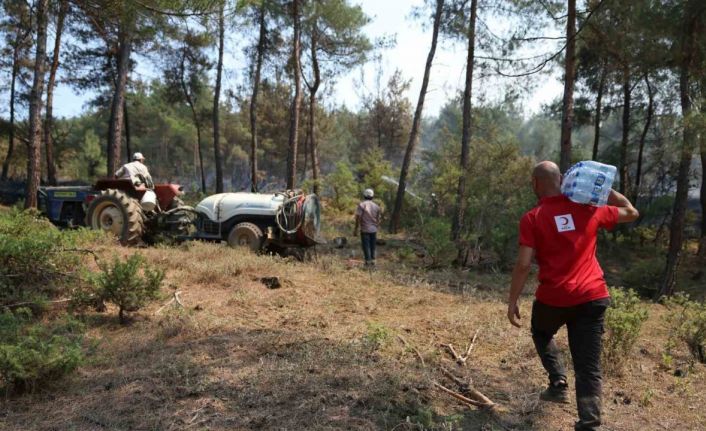 Türk Kızılay’dan orman yangını olan bölgelere yardım