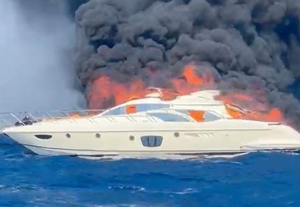 Türkbükü’nde lüks motoryattaki yangında 1,5 milyon dolarlık zarar