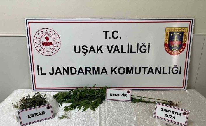 Uşak’ta jandarma ekiplerince uyuşturucu operasyonu