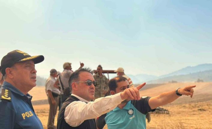 Vali Sözer, yangın bölgesinde inceleme yaptı