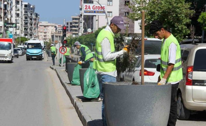 Van Büyükşehir Belediyesinden yeşil alanlarda yoğun mesai
