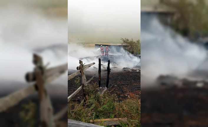 Yaylada yangın paniği: 2 ev ve 1 ahır küle döndü