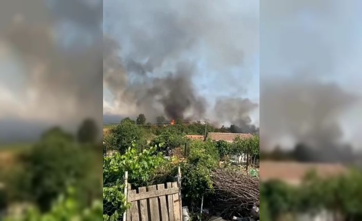 Yerleşim yerine yaklaşan alevler korkuttu