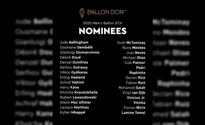 2025 Ballon d’Or adayları açıklandı