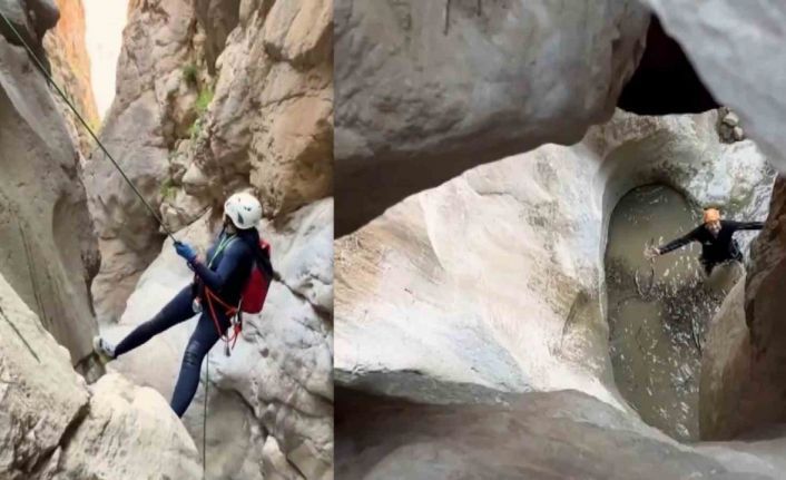 27 şelale inişli Dilliçay Kanyonunun ilk geçişi gerçekleştirildi