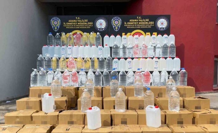 Adana’da 2 ton kaçak etil alkol ele geçirildi