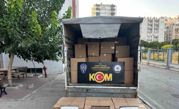 Adana’da 6 milyonluk kaçak doldurulmuş sigara ele geçirildi
