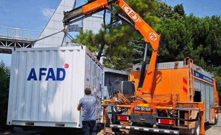 AFAD tarafından Sakarya’ya 4 afet konteyneri kuruldu