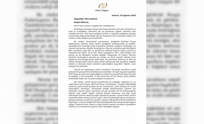 AK Parti Sözcüsü Çelik, Emine Erdoğan’ın Melania Trump’a mektubunu paylaştı