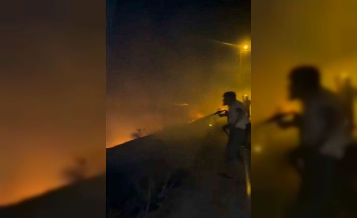 Altınçevre köyünde arazi yangını