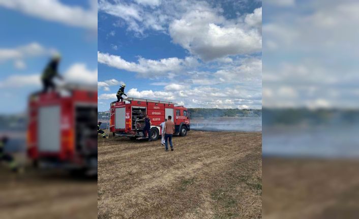 Anız yangınında 3 dönüm alan kül oldu