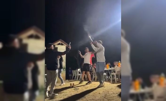 Asker eğlencesinde silahlar ateşlendi