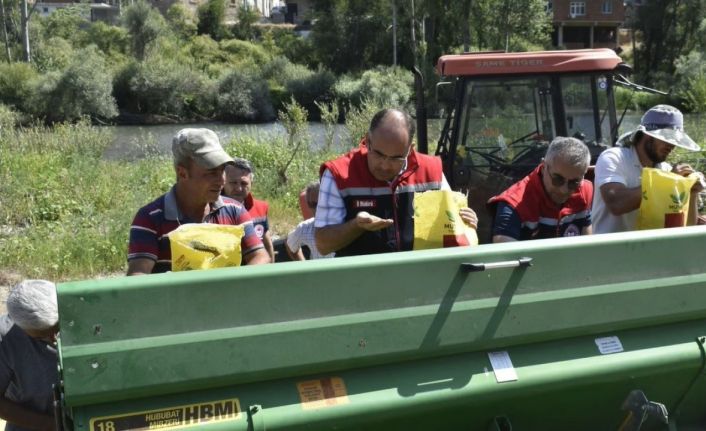 Aslandede köyünde 158 dekar alanda suni mera oluşturuldu