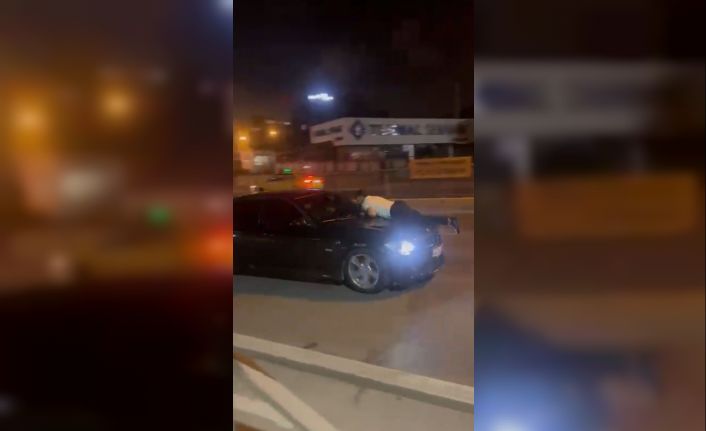 Ataşehir’de kıskançlık krizi: Aracın kaputuna yatıp kalkmadı