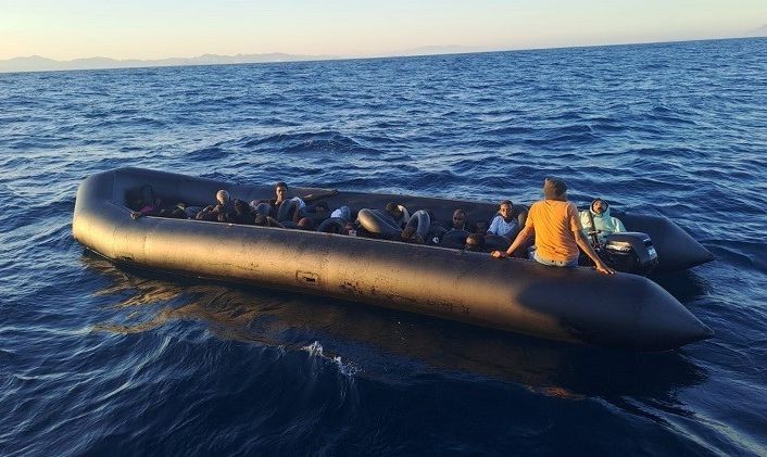 Aydın’da 35 düzensiz göçmen kurtarıldı