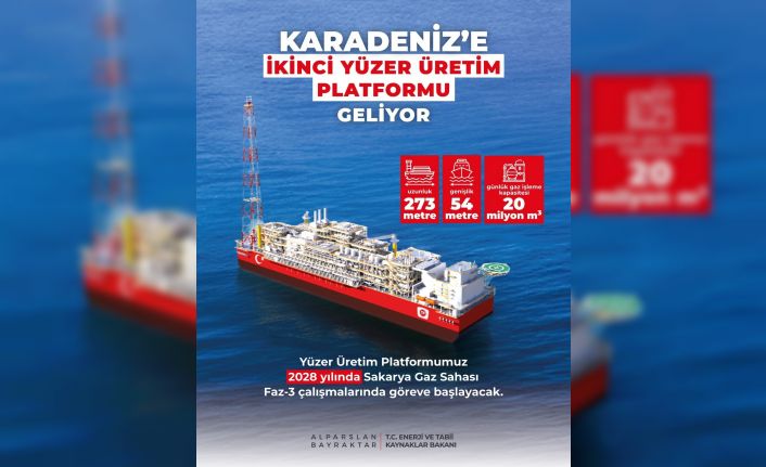 Bakan Bayraktar: "Yeni platformumuz ile Sakarya Gaz Sahası’ndaki üretimimiz 40 milyon metreküpe yükselecek"