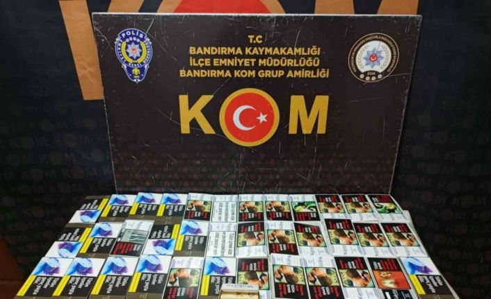 Bandırma’da kaçak makaron operasyonu