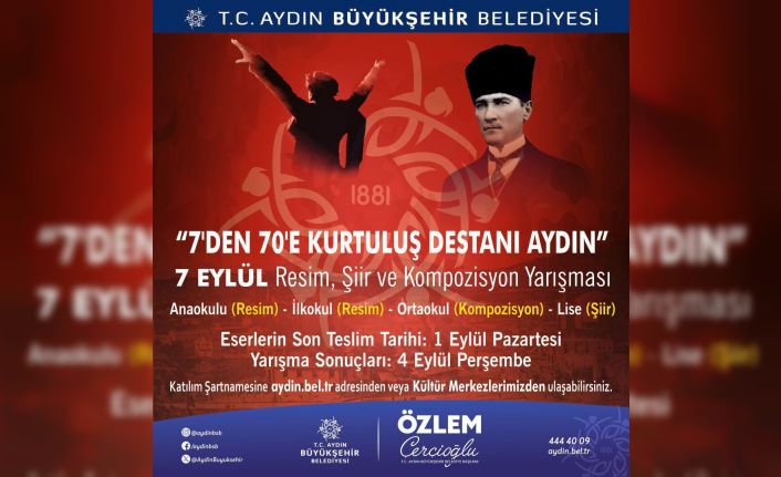 Başkan Çerçioğlu’ndan 7 Eylül temalı ödüllü yarışma